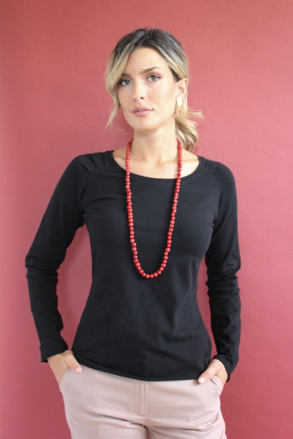 T-shirt Nicole in jersey di cotone biologico stretch